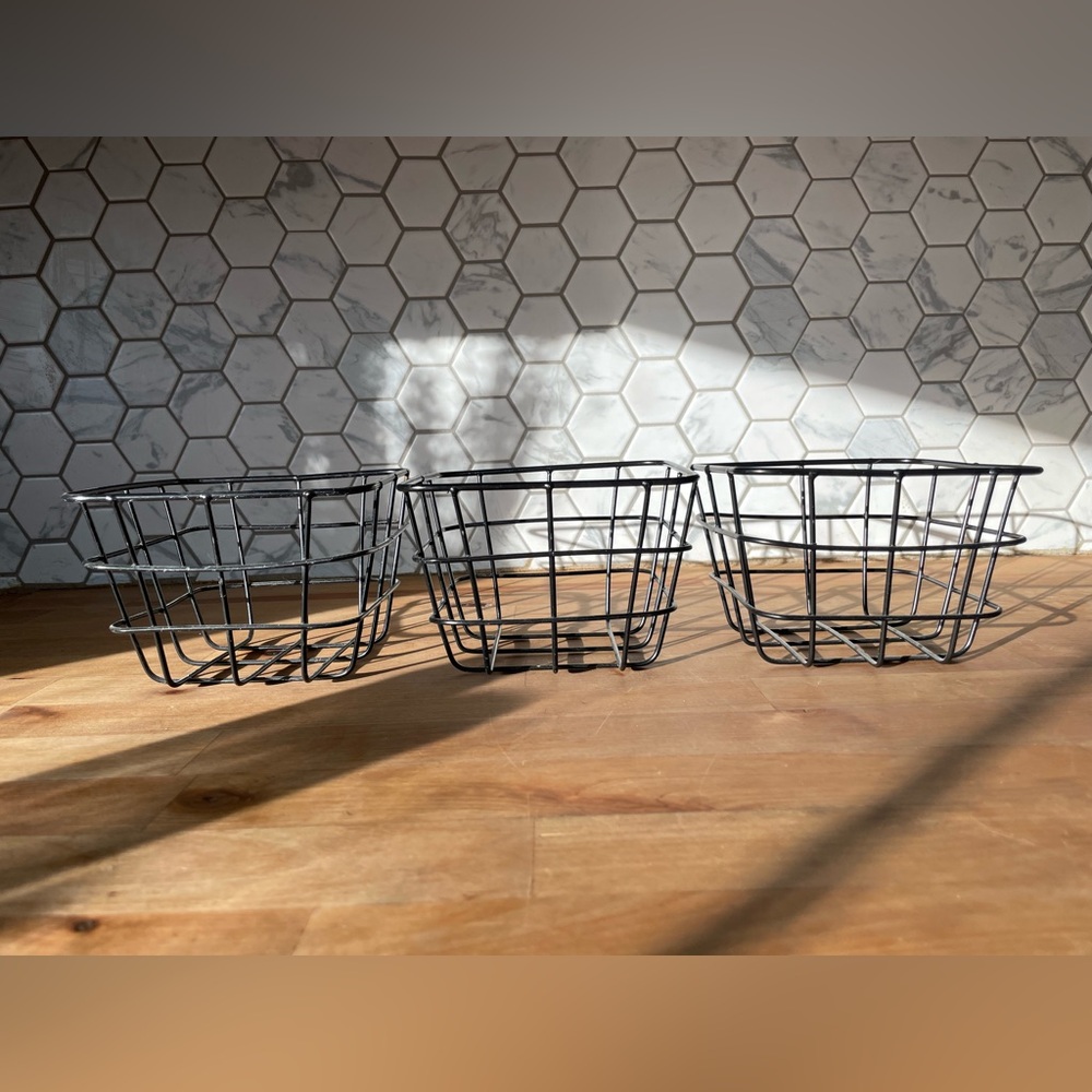 Black Wire Storage Baskets